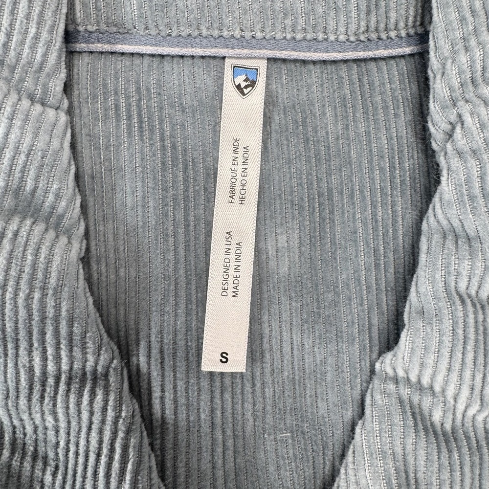 KUHL Tallula Cord Oversized Corduroy Button Up Overshirt Womens Small Blue - Picture 2 of 15